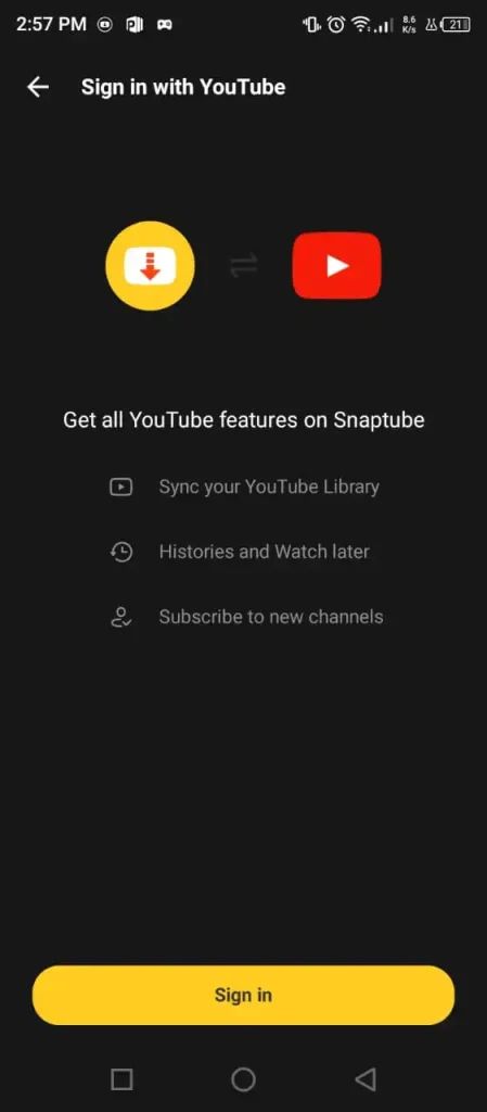 Baixar snaptube Video
